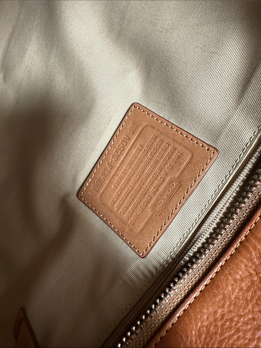 Coach Red Tote with Brown Leather Trim - Picture 13 of 16